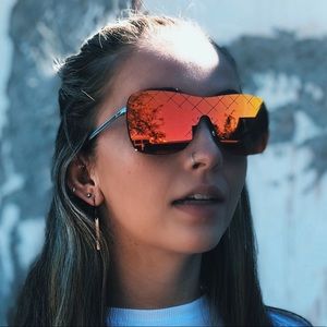 CHANEL red shield sunglasses | 2016